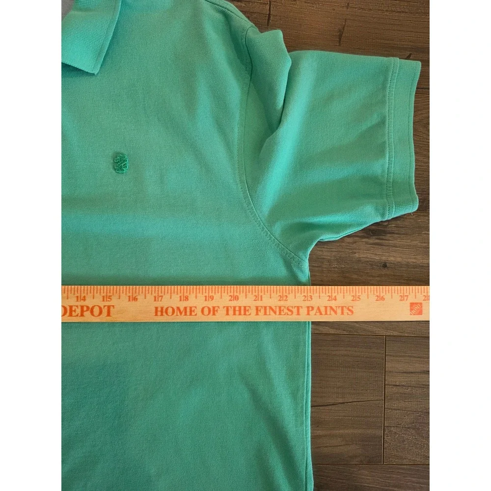 Men's sz XL Izod Heritage Polo‎ Mint Green Short Sleeve 100% Cotton Pique Shirt